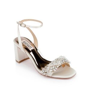 Badgley Mischka Clara Embellished Strap Evening Shoe